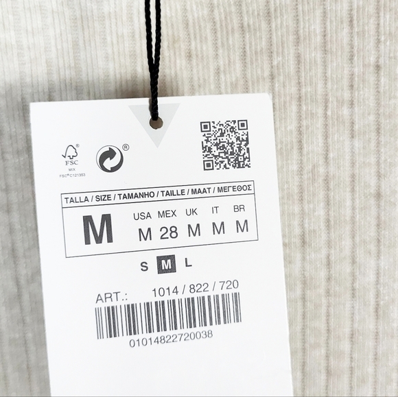 ZARA ribbed high neck top NWT - Picture 6 of 6